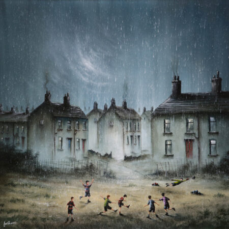 'Anyone that thinks sunshine is happiness has never played football in the rain!' <br> by Danny Abrahams <Br><Br> <b>ORIGINAL PAINTING</b>