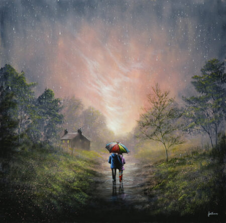'Time to Shelter from the Storm' <br> by Danny Abrahams <Br><Br> <b>OIL PAINTING</b>